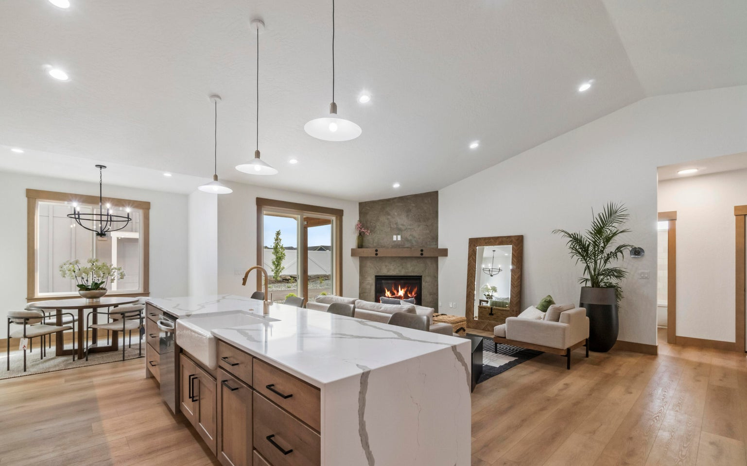 Living Room view of model home in Thayer Farms